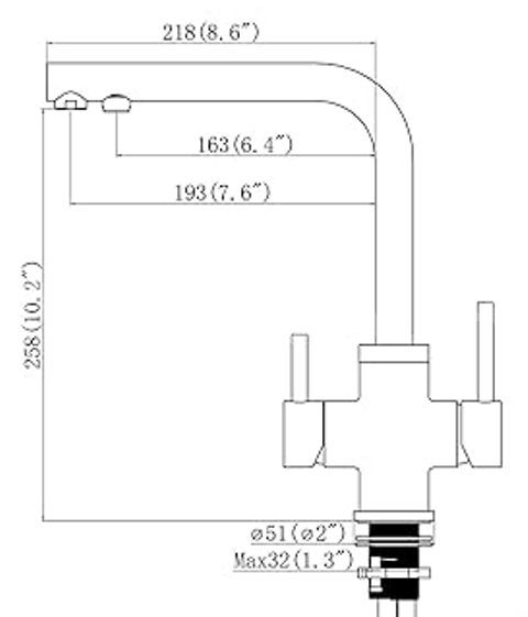 Trojcestná dřezová baterie - Černá - Obrázek 2