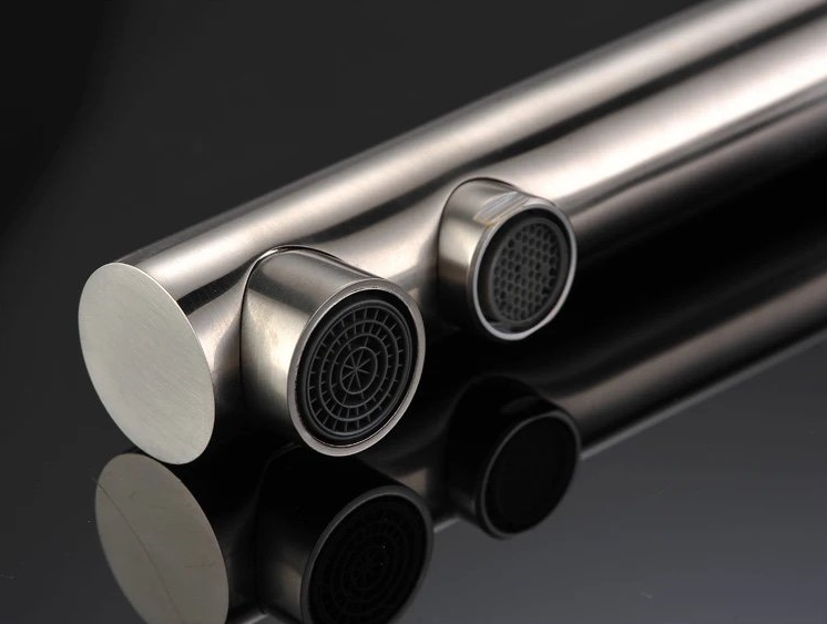 Trojcestná dřezová baterie - Nerez broušený - Obrázek 2