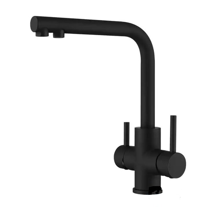 Trojcestná dřezová baterie - Černá